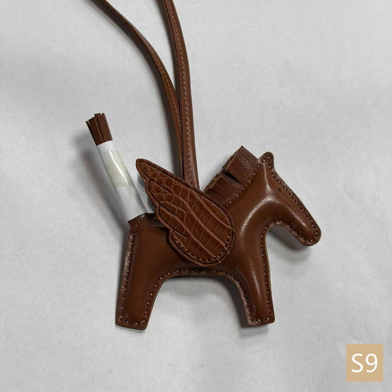 Lambskin Leather Bag Charm, Mini Flying Horse
