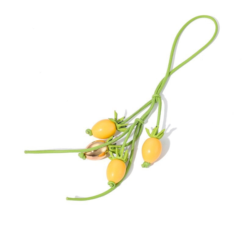 LOEWE Wood Leather Acorn Bag charm