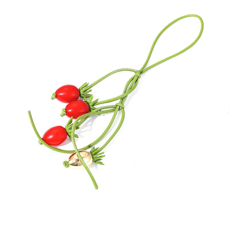 LOEWE Wood Leather Acorn Bag charm