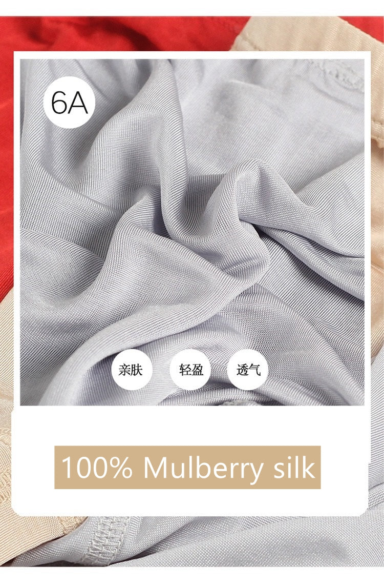 Men's 100% Knit Silk Boxer short, Size from S to 6XL