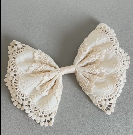 Embroidered Cotton Lace Trim, Scalloped Border Trim