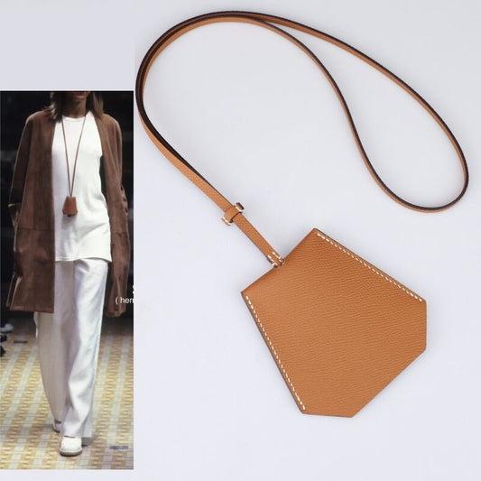 Clochette Necklace, Leather Key Holder, Custom Key Pouch with Strap