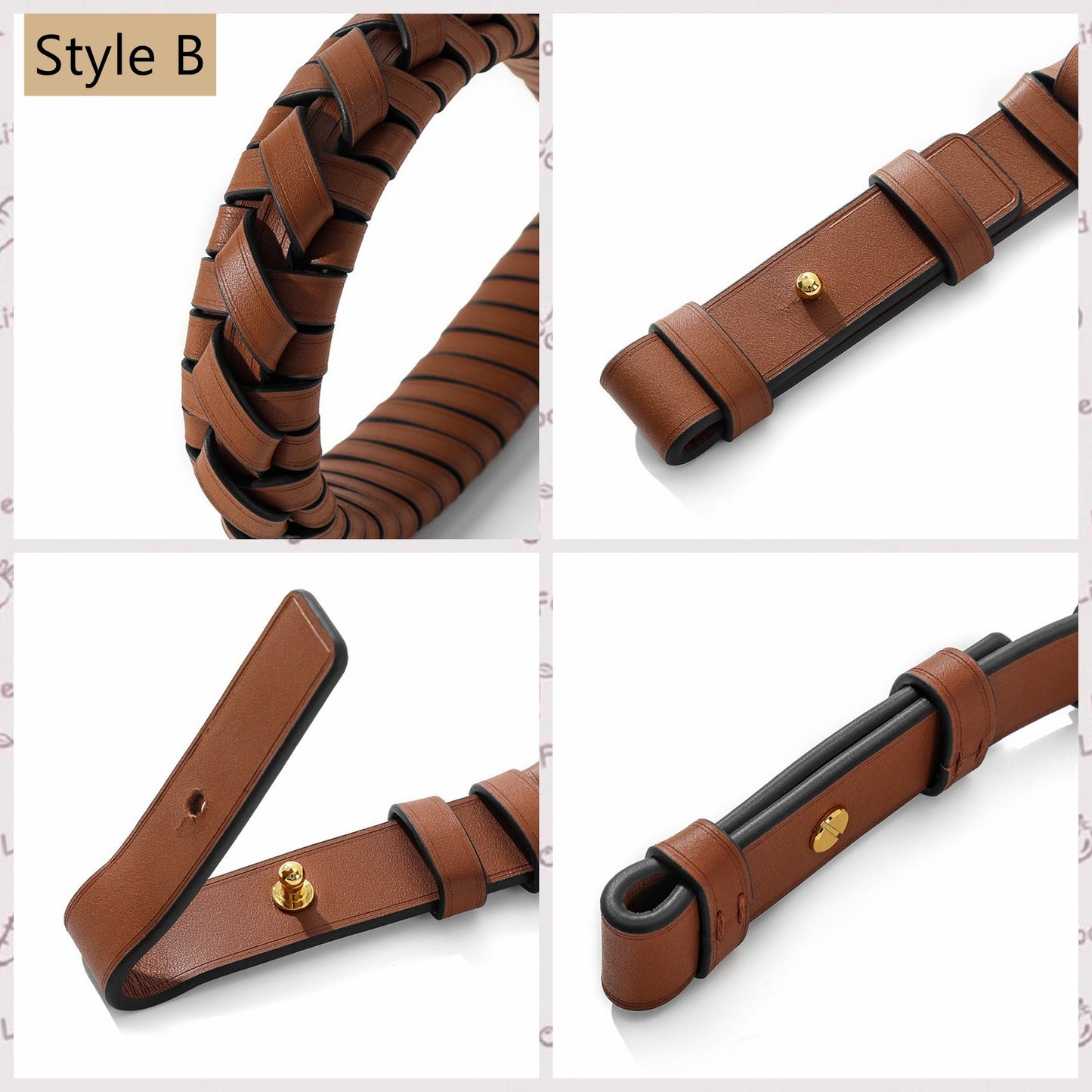 Hand Braided Leather Strap for Evelyne/Kelly/Jypsiere