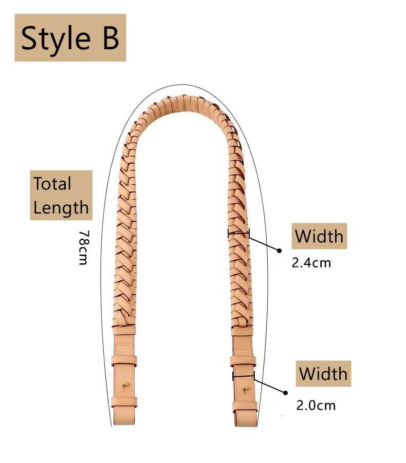 Hand Braided Leather Strap for Evelyne/Kelly/Jypsiere