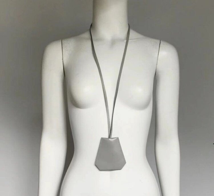 Clochette Necklace, Leather Key Holder, Custom Key Pouch with Strap
