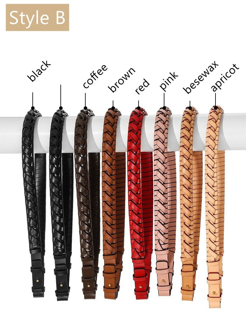 Hand Braided Leather Strap for Evelyne/Kelly/Jypsiere