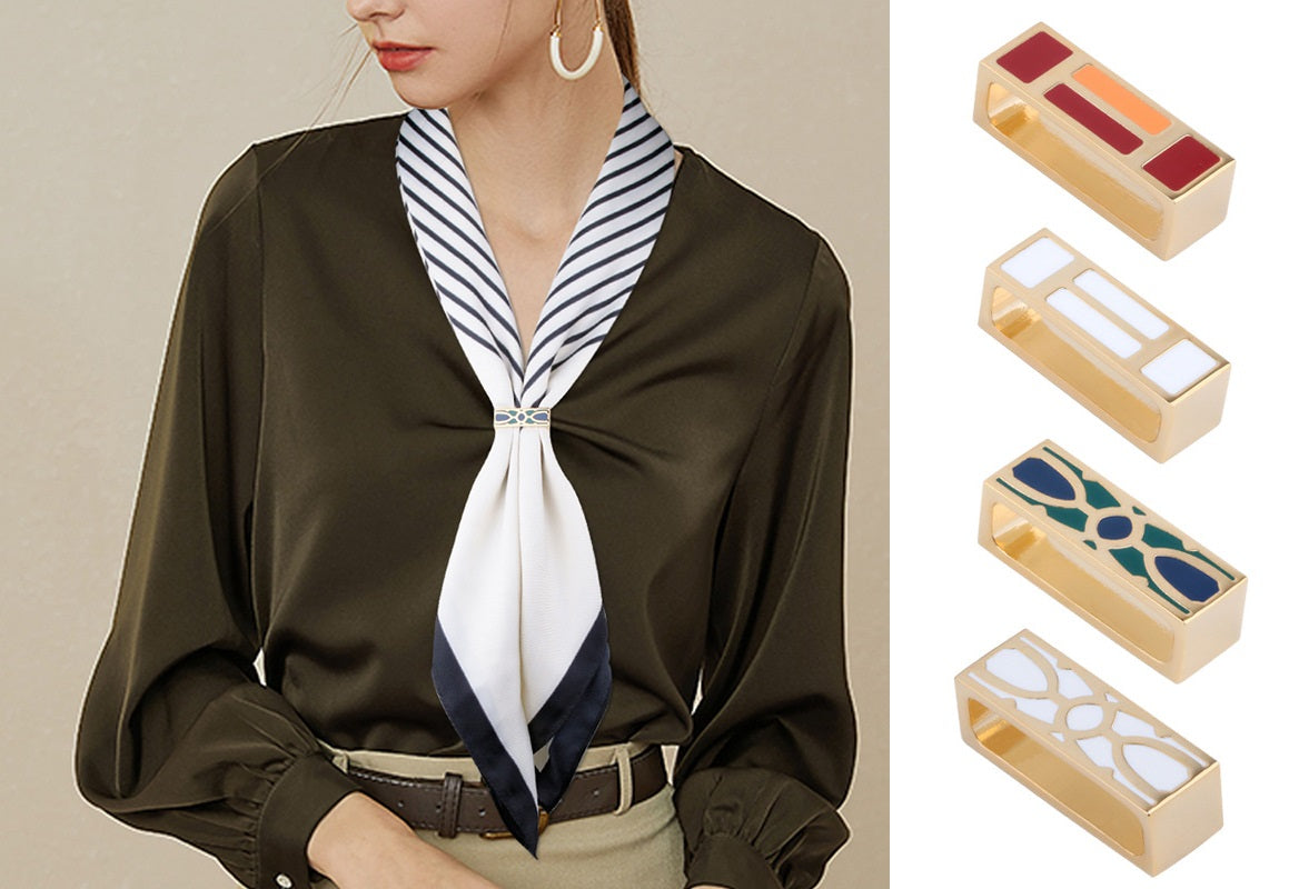 Enamel Scarf Buckles