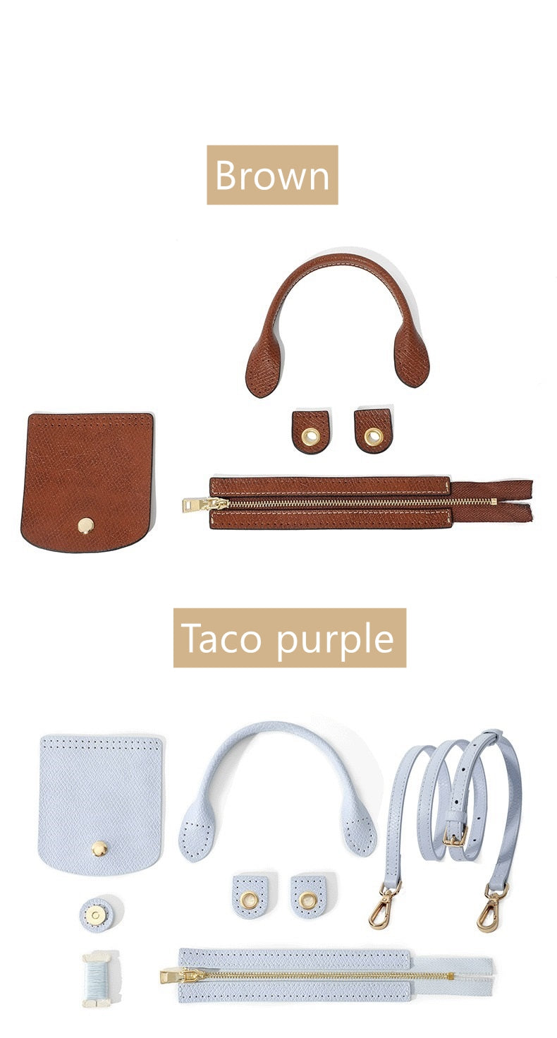 Full grain Leather DIY Kit for Le Pliage Pouch