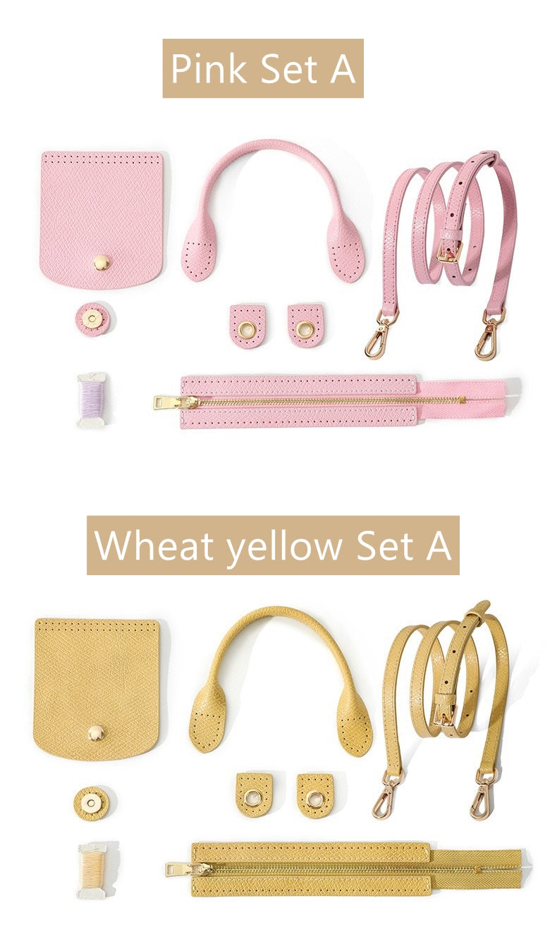 Full grain Leather DIY Kit for Le Pliage Pouch