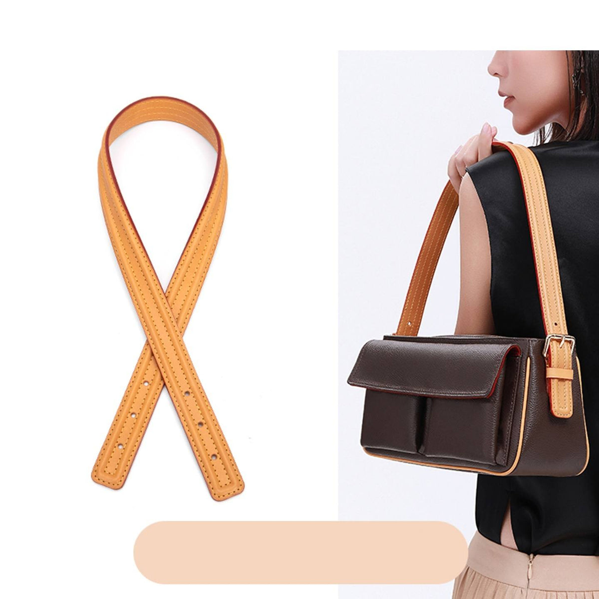 Sangle de sac en cuir Vachetta, styles multiples, poignée supérieure/bandoulière/sangles bandoulière, pour Speedy/sacs à main/pochette/pochette/sac Neverful acc