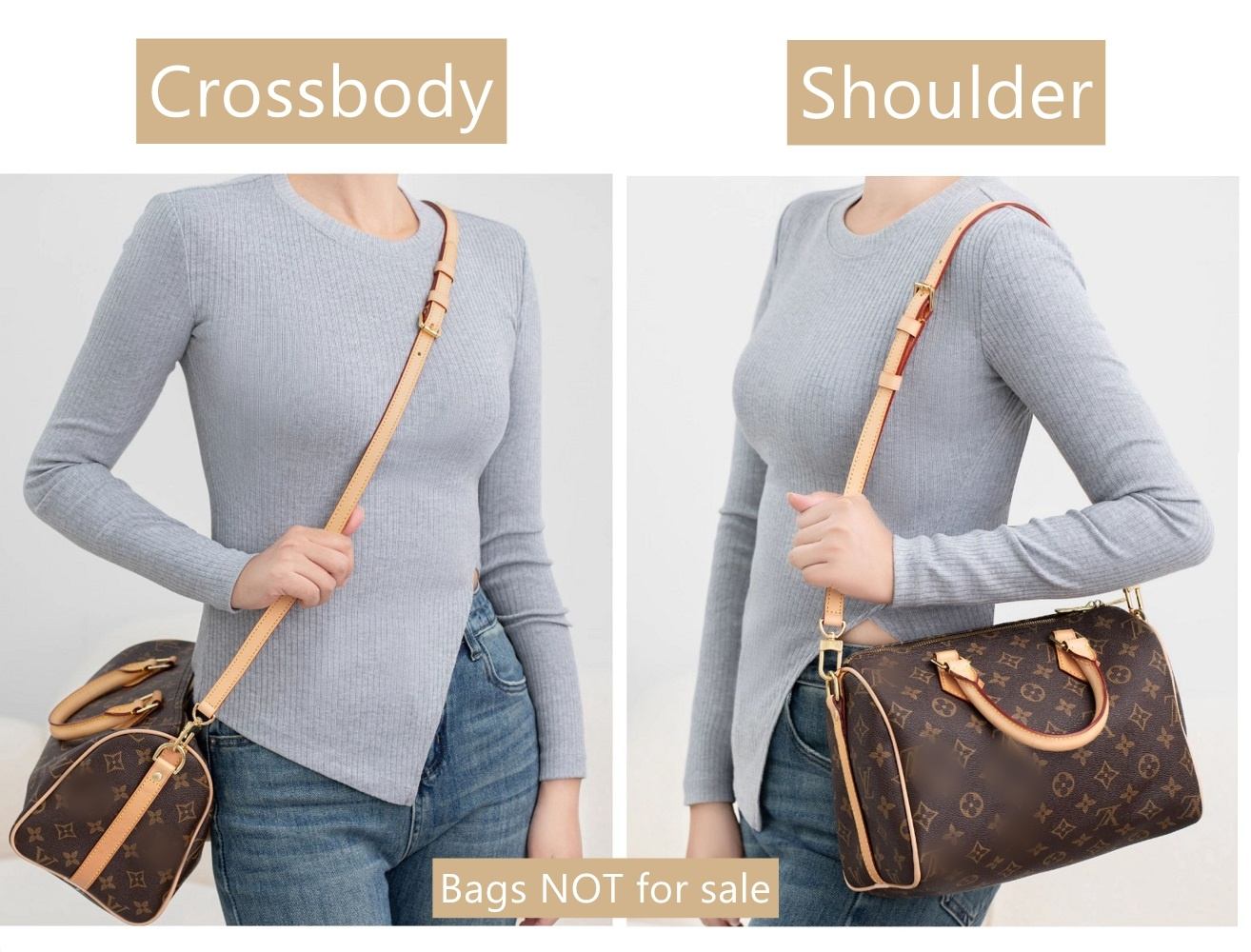 Adjustable Vachetta Leather Bag Strap for Diane/ Speedy/more bags