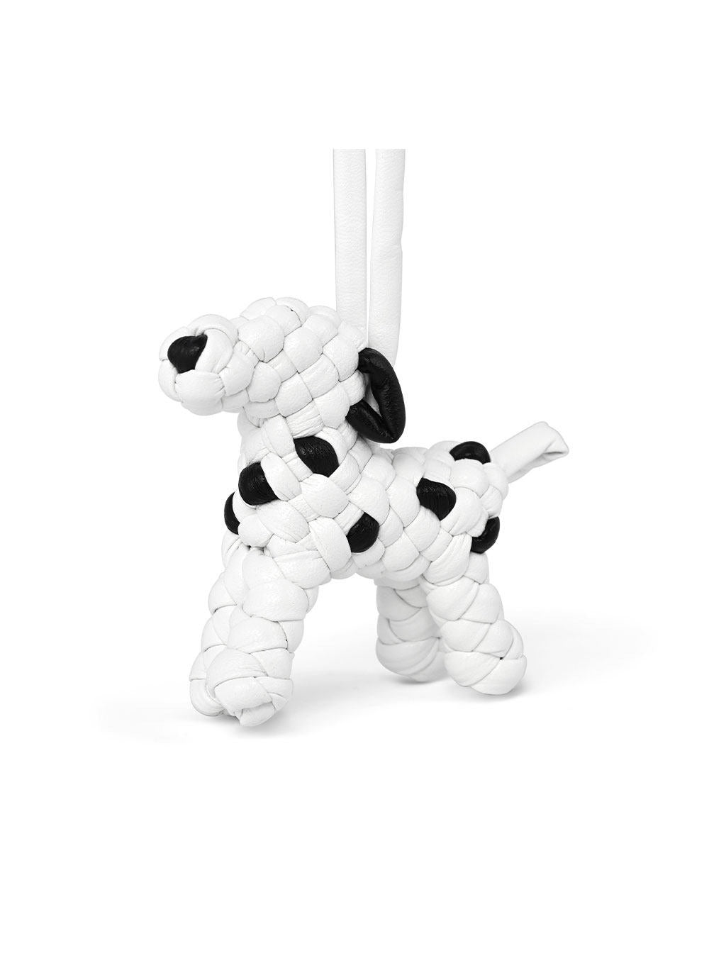 BV Leather Woven Dog Charm