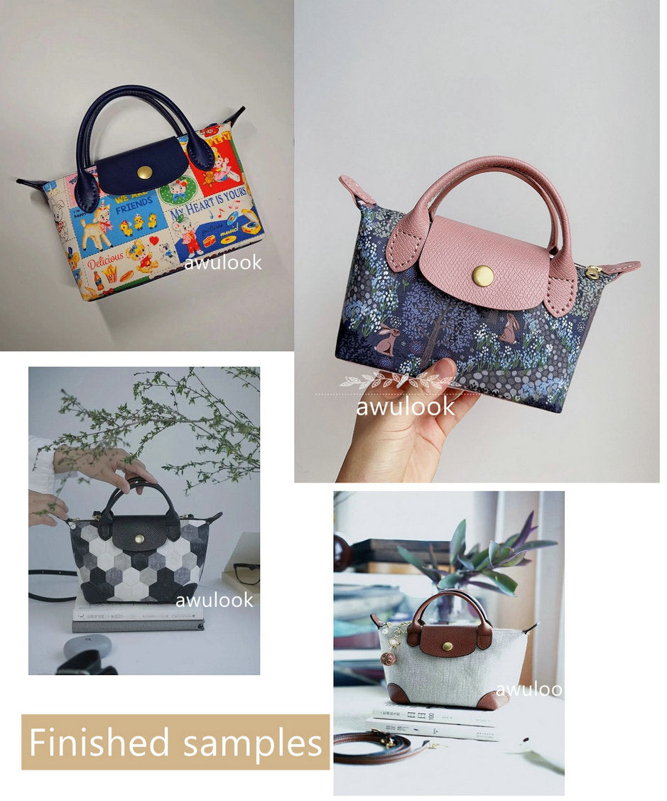 Full grain Leather DIY Kit for Le Pliage Pouch