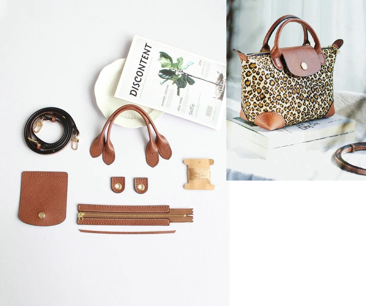 Full grain Leather DIY Kit for Le Pliage Pouch