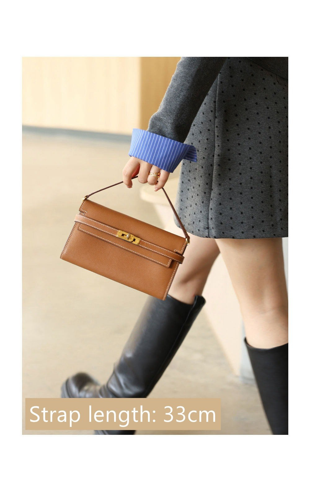Bracelet en cuir Epsom+Kit de conversion pour portefeuille Kelly