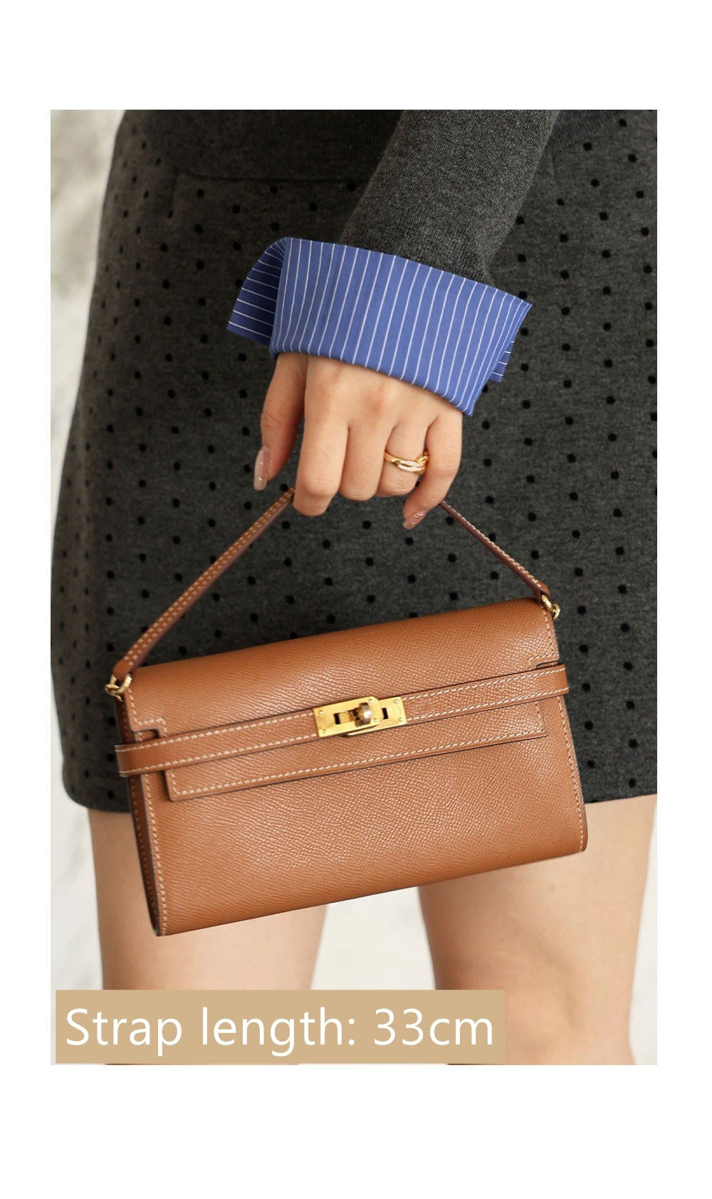 Bracelet en cuir Epsom+Kit de conversion pour portefeuille Kelly