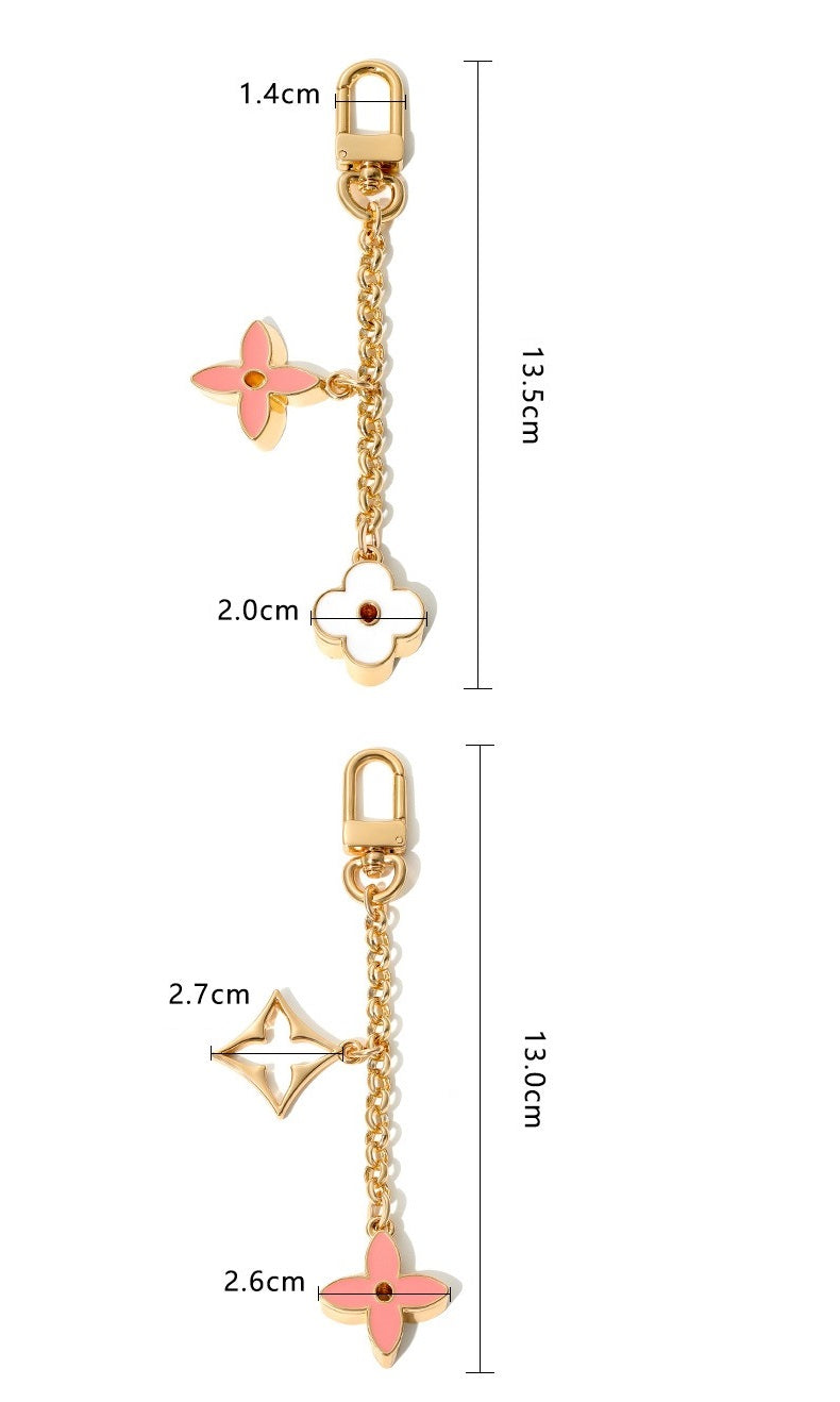 Blooming Flowers Chain Bag Charm/ Keychain