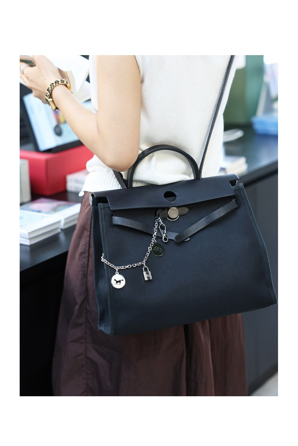 Maßgeschneiderter Swift-Schultertaschengurt/Umhängegurt aus Leder für Herbag