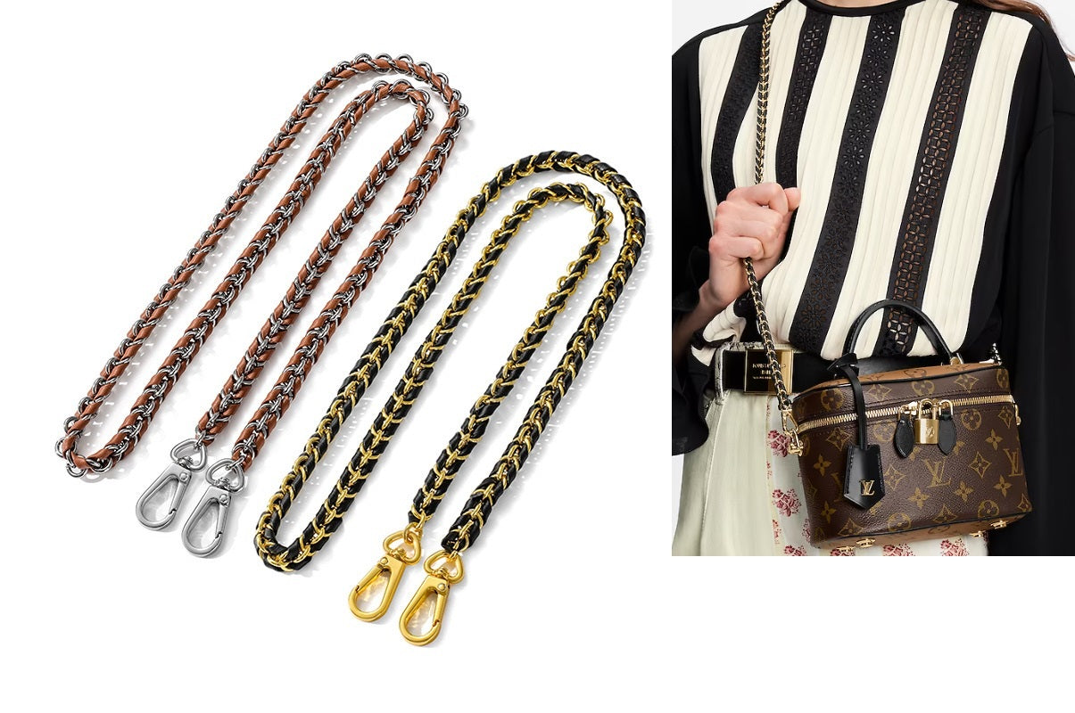 Genuine Leather Chain Strap for LV Vanity bag