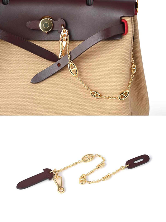 Leather Plug Clasp Lock For Herbag 31/39/Mini herbag, with FARANDOLE chain