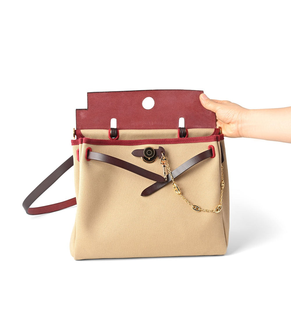 Leather Plug Clasp Lock For Herbag 31/39/Mini herbag, with FARANDOLE chain