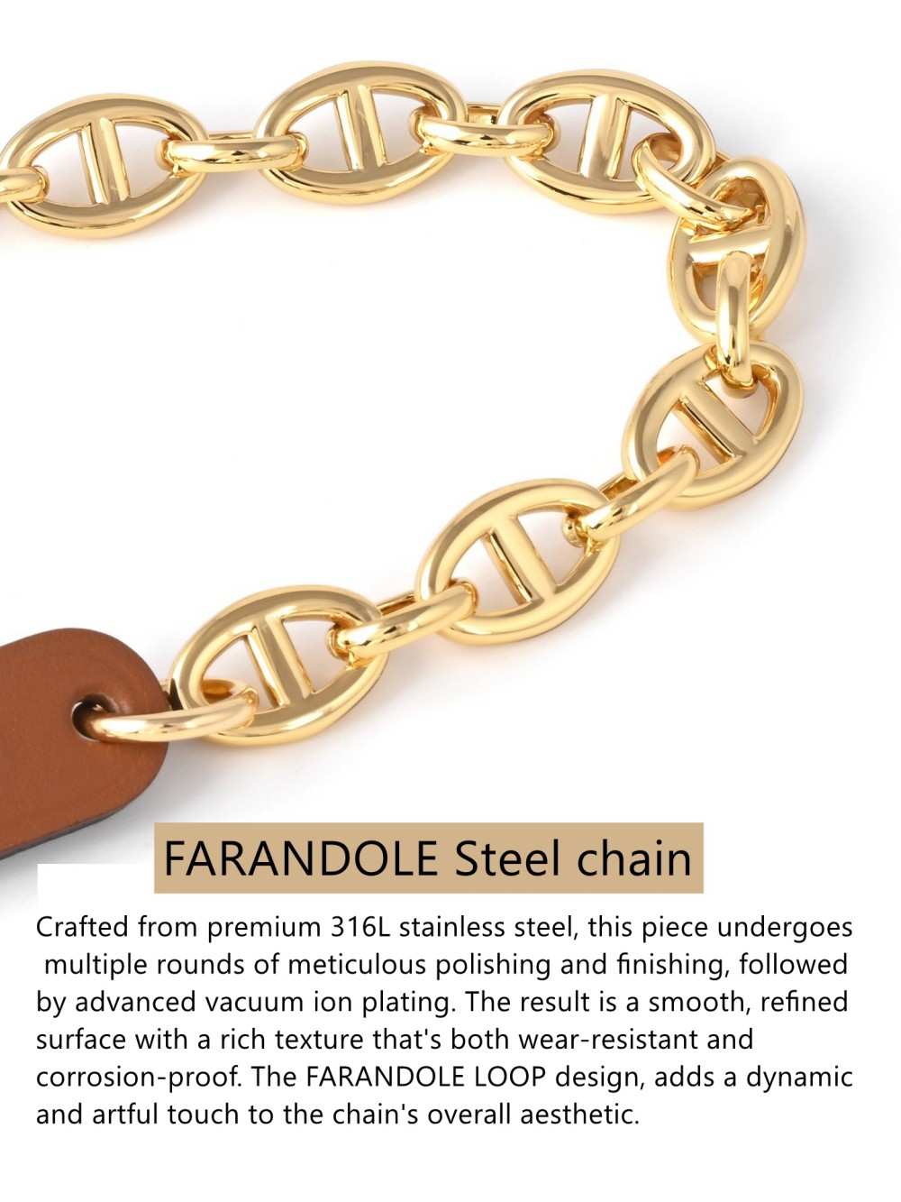 Leather Plug Clasp Lock For Herbag 20/31/39, FARANDOLE chain
