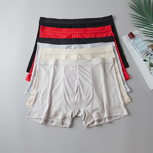 Men's 100% Knit Silk Boxer