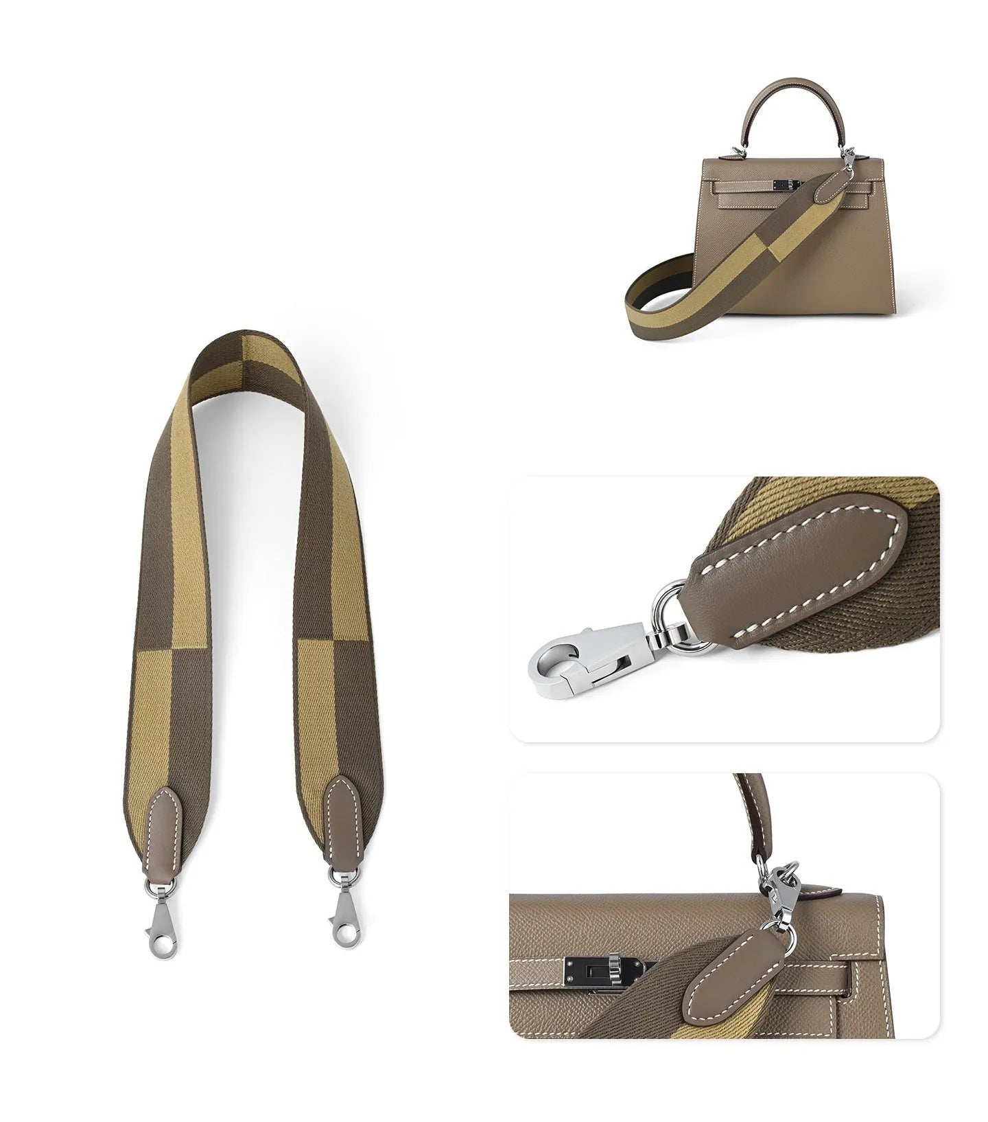 Sangle de sac en toile large personnalisée de 5cm/2 pouces, pour picotin/lindy/evelyne/kelly