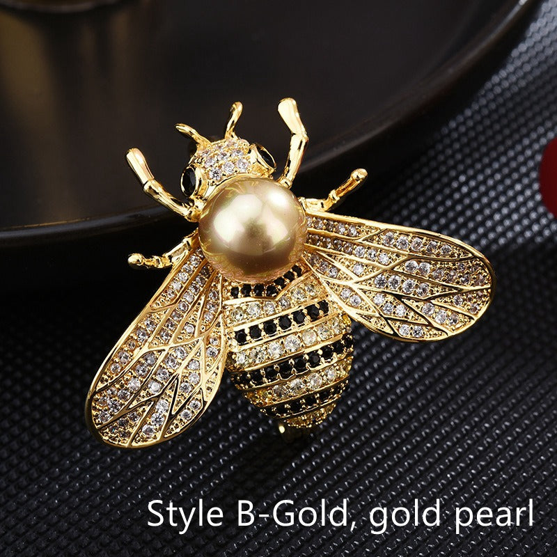 Bee Pearl Scarf Buckle/Brooch/Ring/Breastpin