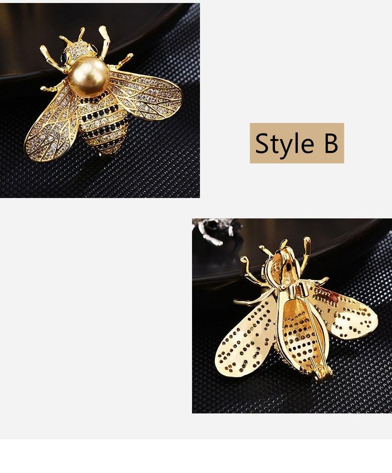 Bee Pearl Scarf Buckle/Brooch/Ring/Breastpin