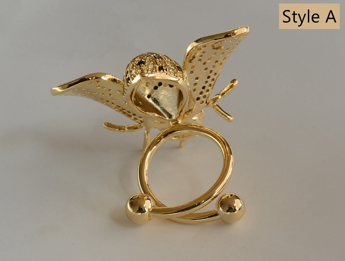 Bee Pearl Scarf Buckle/Brooch/Ring/Breastpin