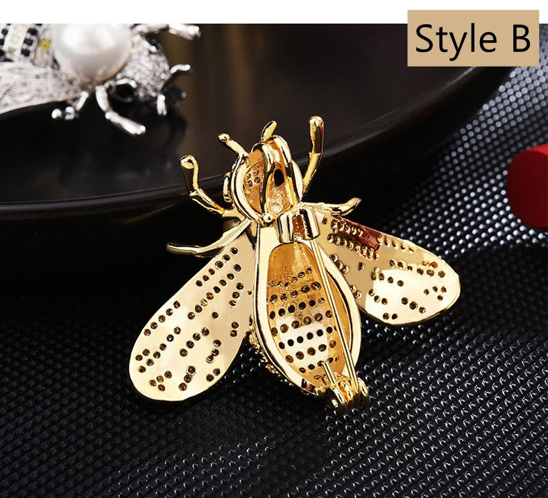 Bee Pearl Scarf Buckle/Brooch/Ring/Breastpin