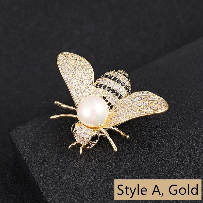 Bee Pearl Scarf Buckle/Brooch/Ring/Breastpin