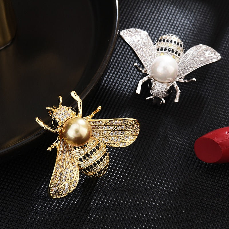 Bee Pearl Scarf Buckle/Brooch/Ring/Breastpin
