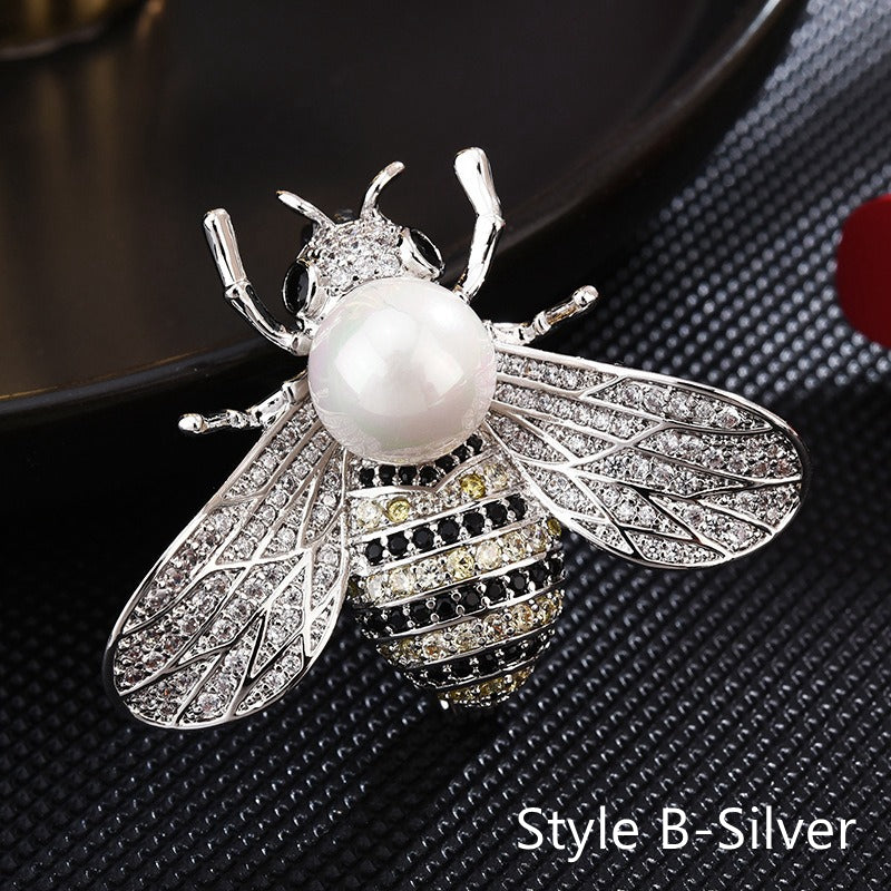 Bee Pearl Scarf Buckle/Brooch/Ring/Breastpin