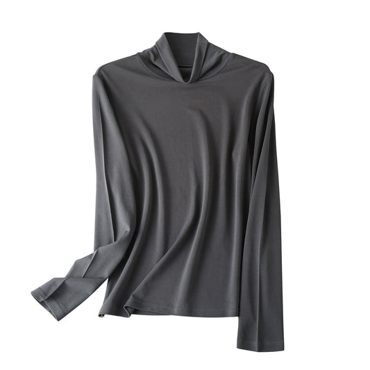 Women 100% Mulberry Silk Turtleneck Base Layer