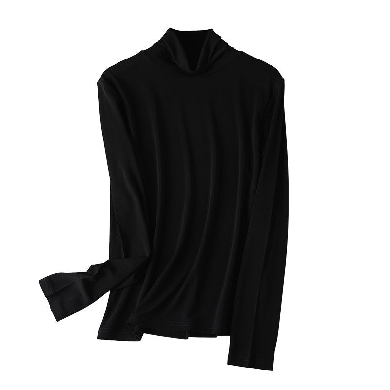 Women 100% Mulberry Silk Turtleneck Base Layer