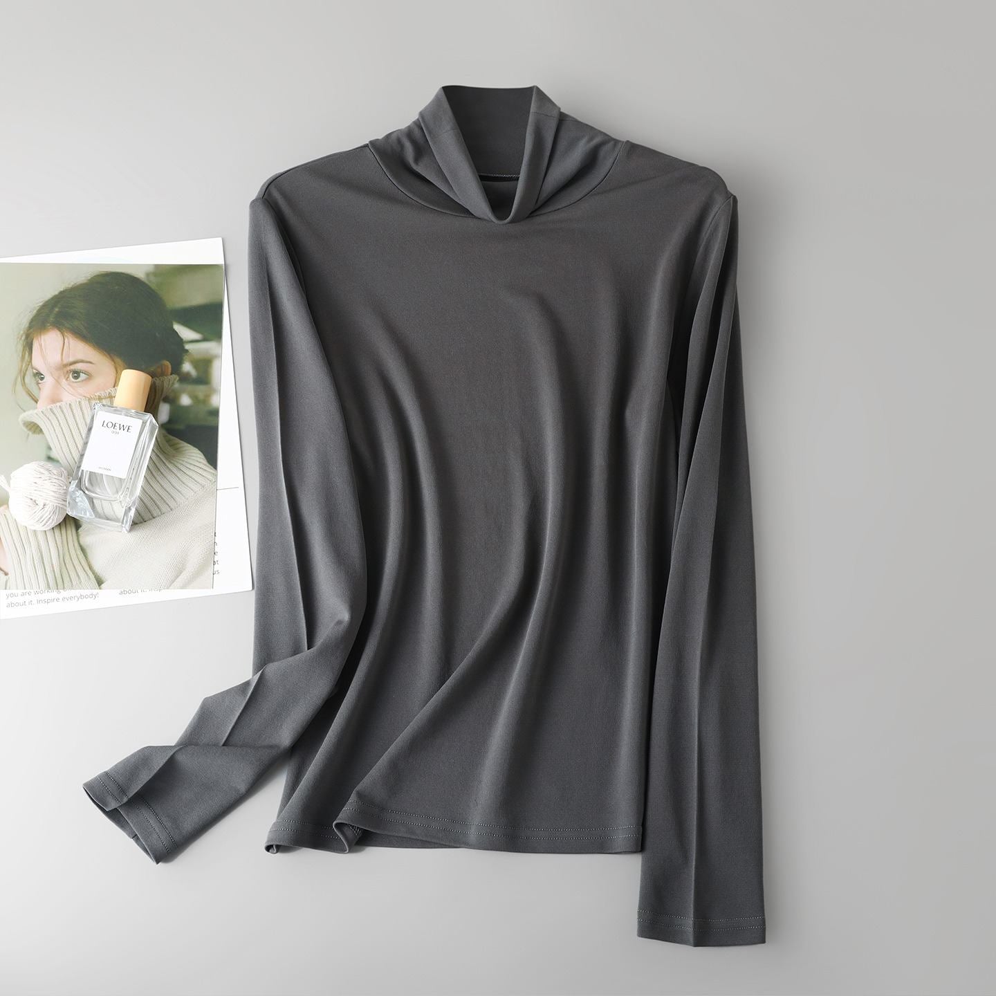 Women 100% Mulberry Silk Turtleneck Base Layer