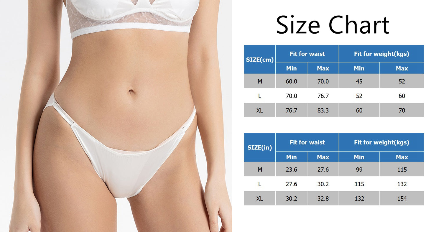 Women 100% Silk Bikini Underwear