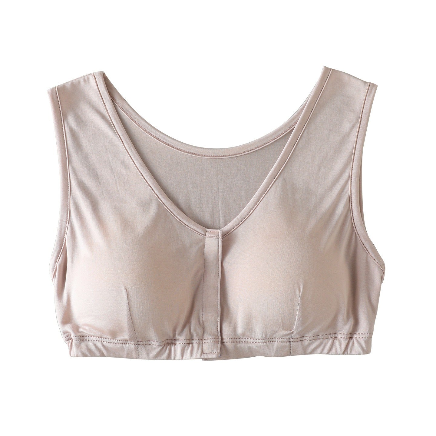 Front closure Silk T-shirt Bra, 100% mulberry silk