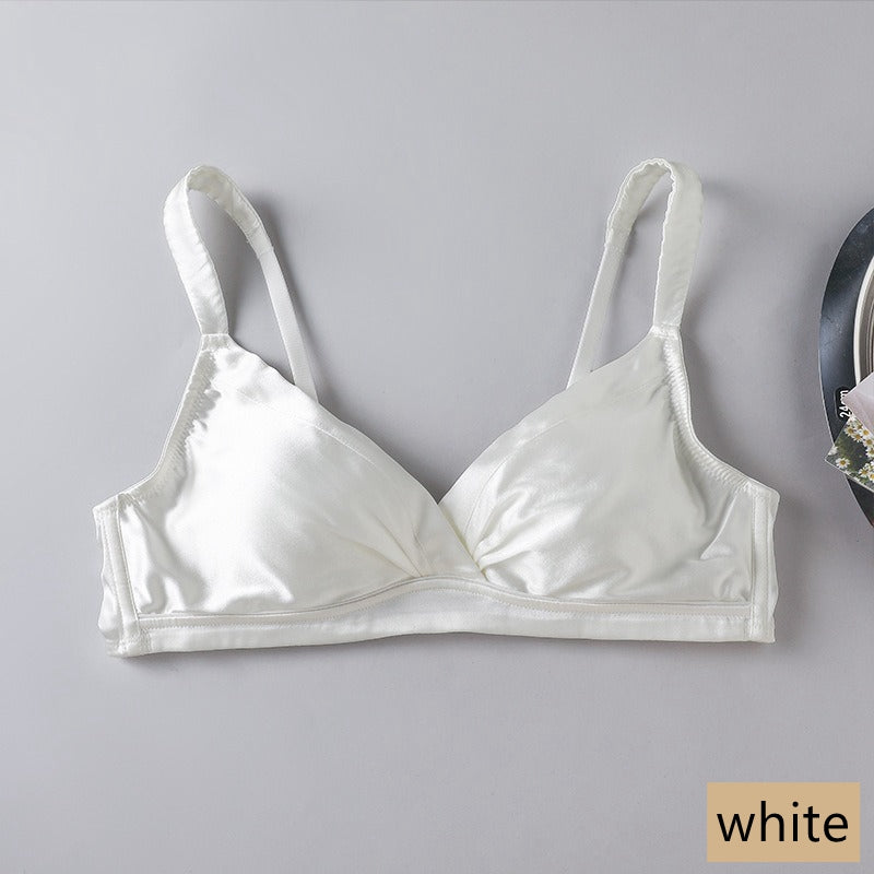 Widen Strap Women Silk Bra 19momme