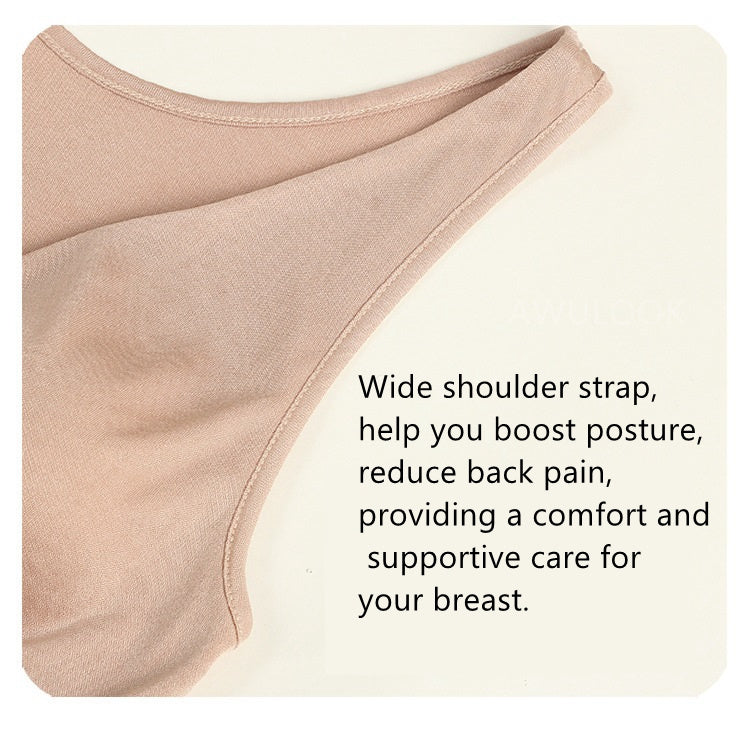 Soutien-gorge T-shirt en soie avec fermeture sur le devant