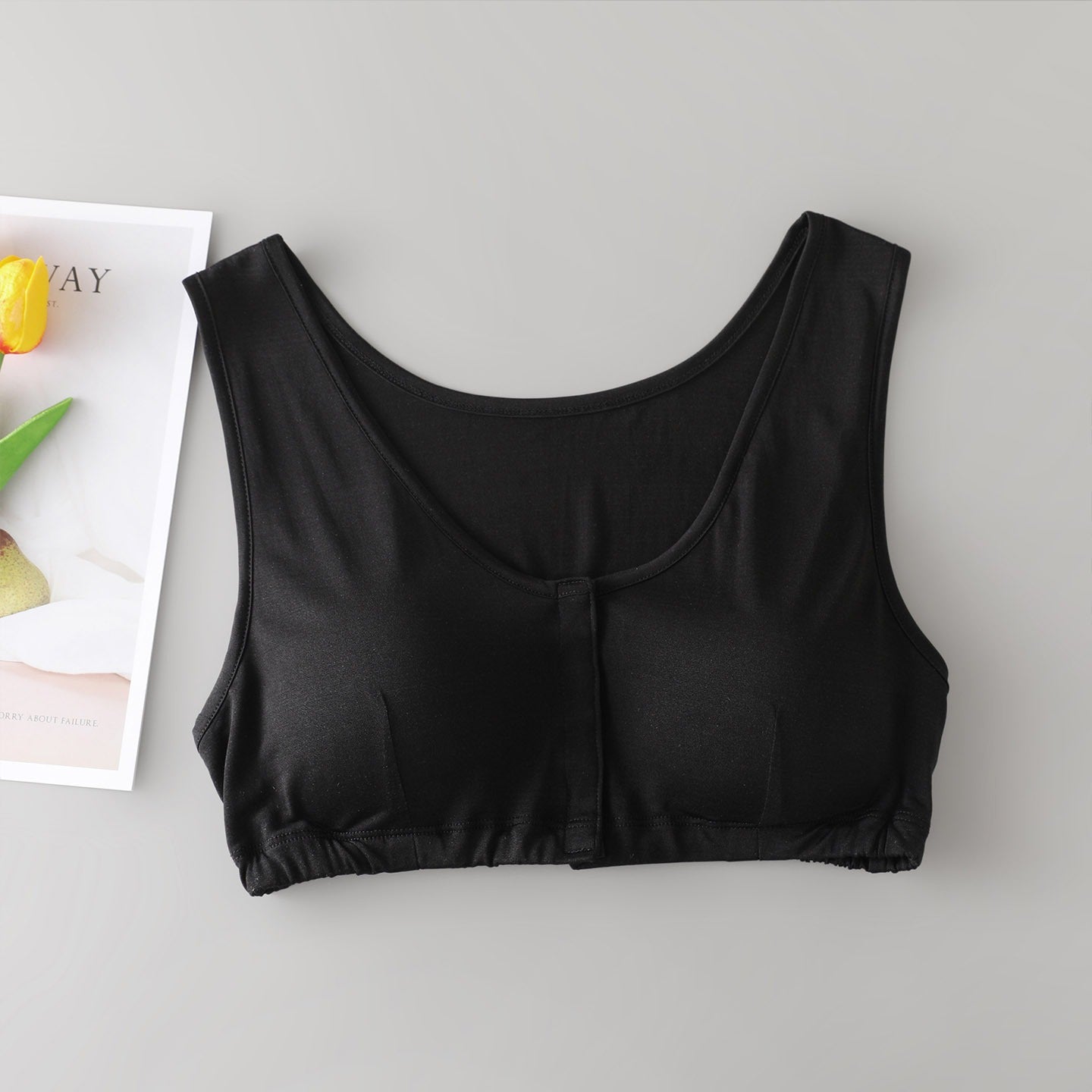 Front closure Silk T-shirt Bra, 100% mulberry silk