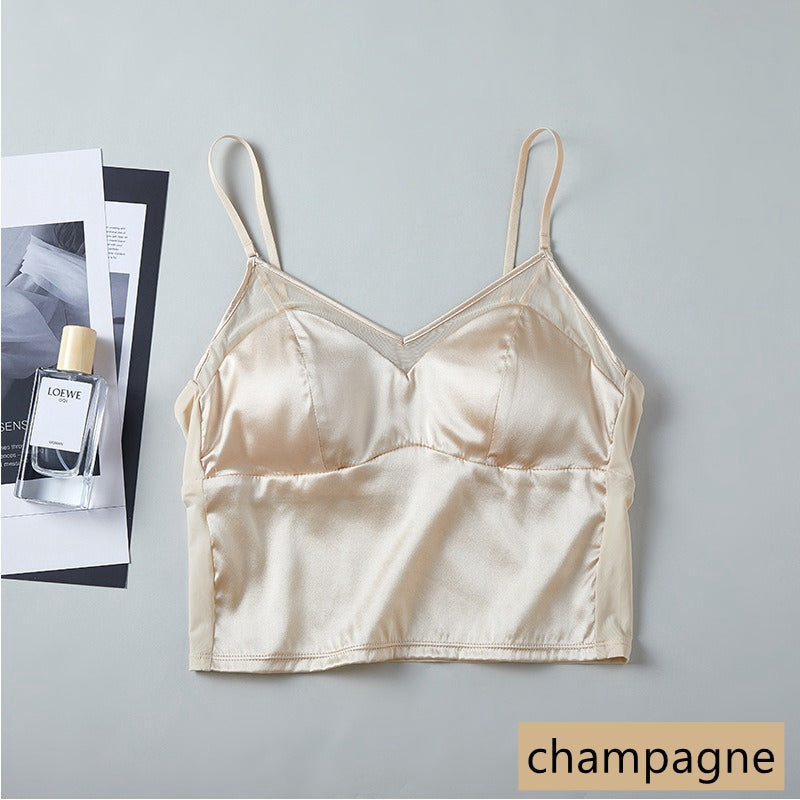 2024 NEW IN, Women Silk Lace Camisole bra