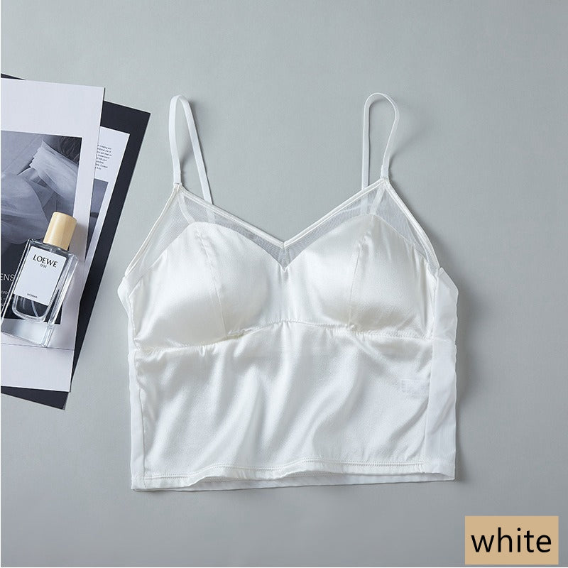 2024 NEW IN, Women Silk Lace Camisole bra