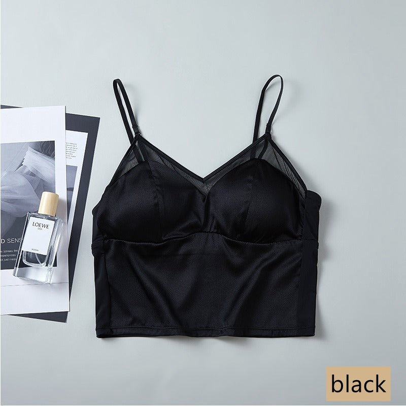 2024 NEW IN, Women Silk Lace Camisole bra