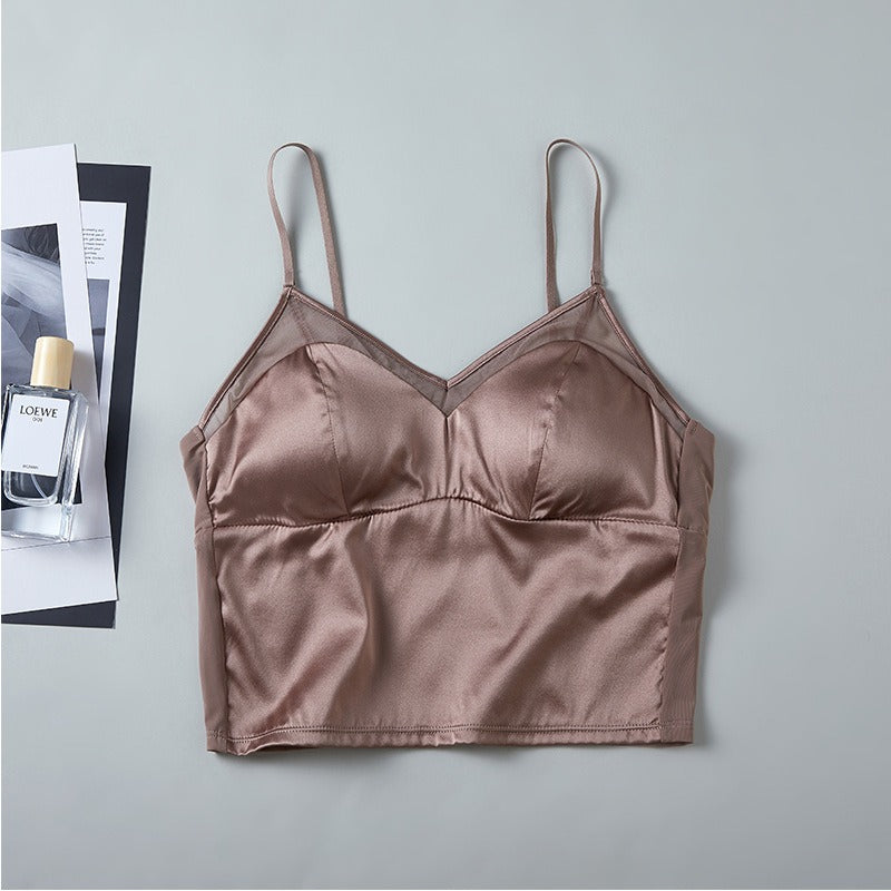 2024 NEW IN, Women Silk Lace Camisole bra