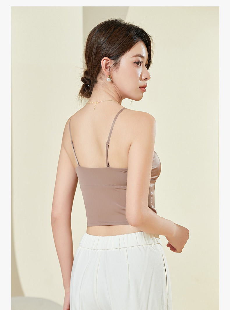 2024 NEW IN, Women Silk Lace Camisole bra