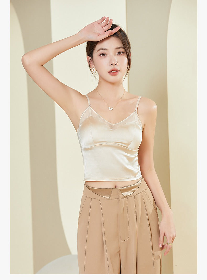 2024 NEW IN, Women Silk Lace Camisole bra