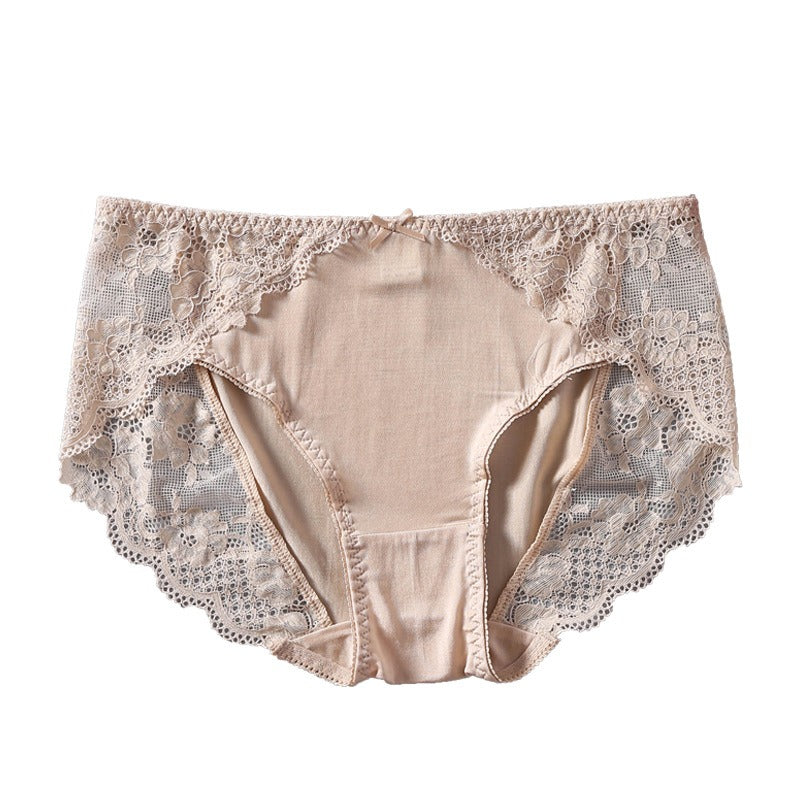 Women Silk Lace trim Panties